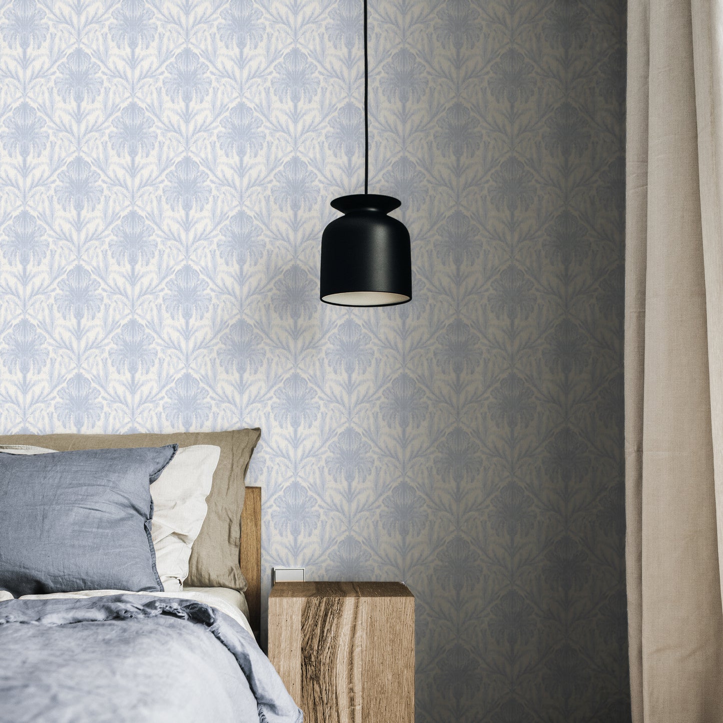 Abbotsbury Soft Blue Wallpaper