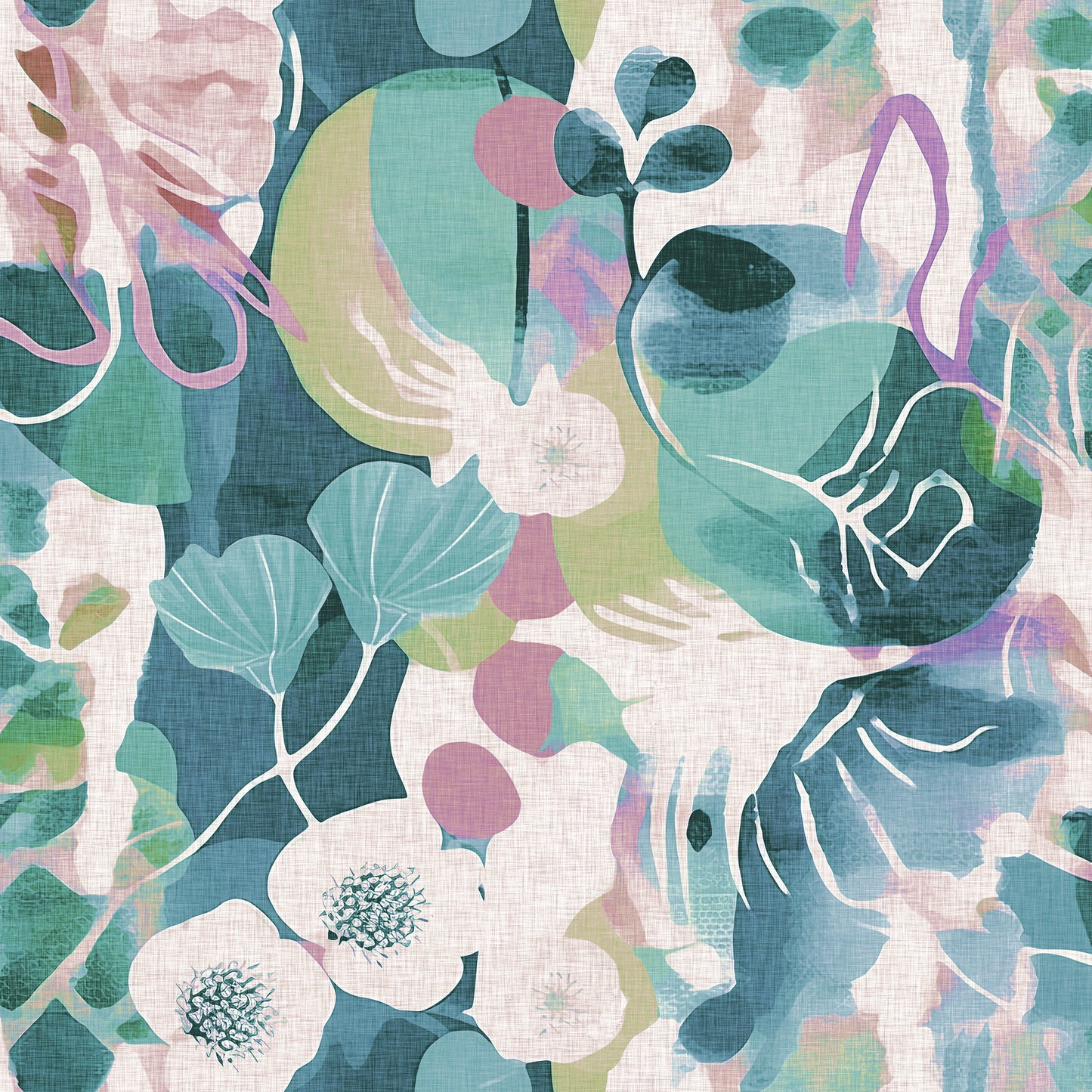 Arts & Crafts Papier peint Aqua Blues