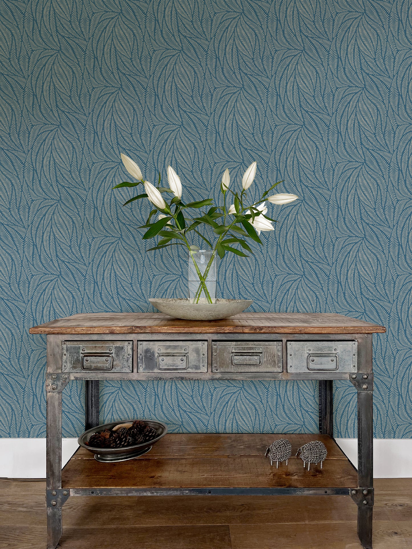 Arts & Crafts Aqua Blues Tapete