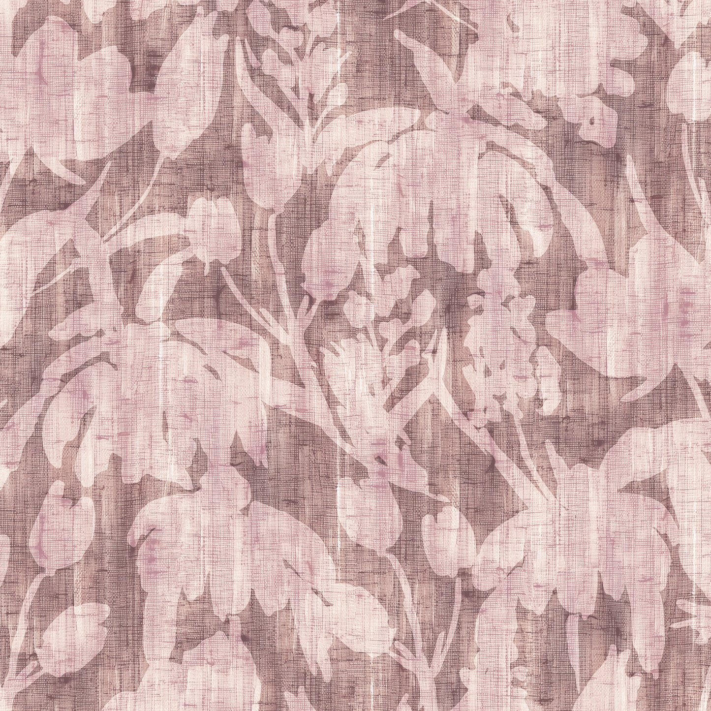 Aged Botanical Crushed Pink Wallpaper
