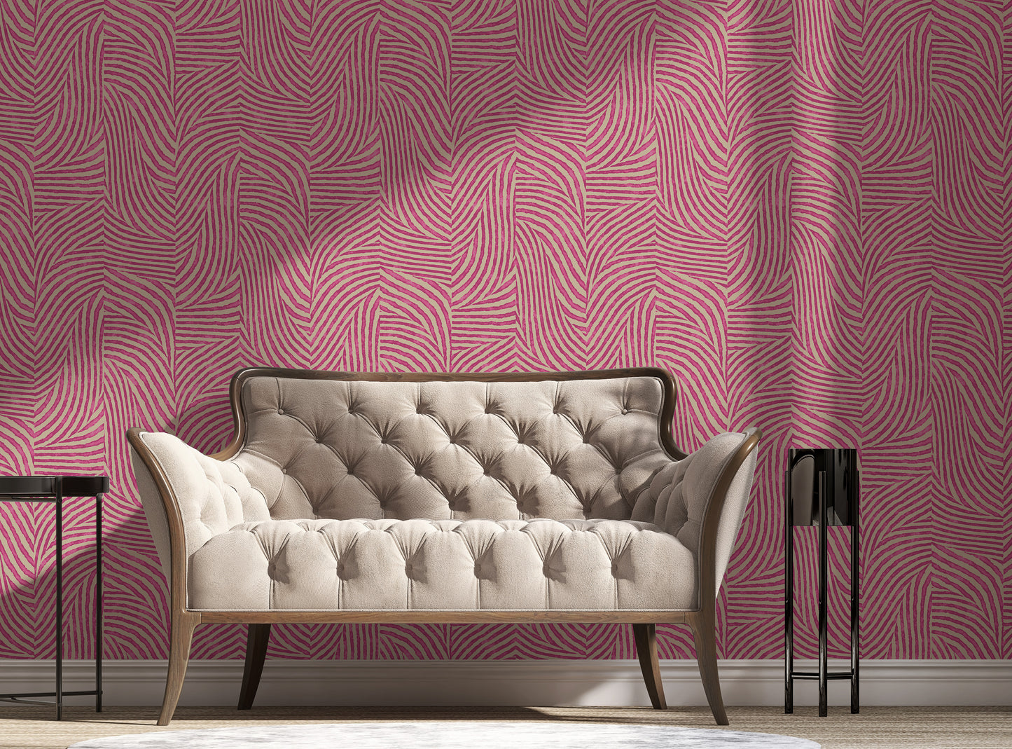 Arbez Shocking Pink Wallpaper
