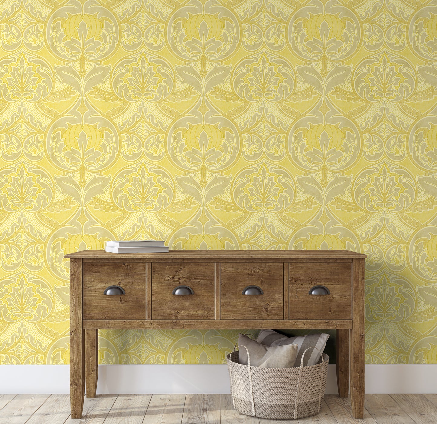 Arts & Crafts Ochre Wallpaper