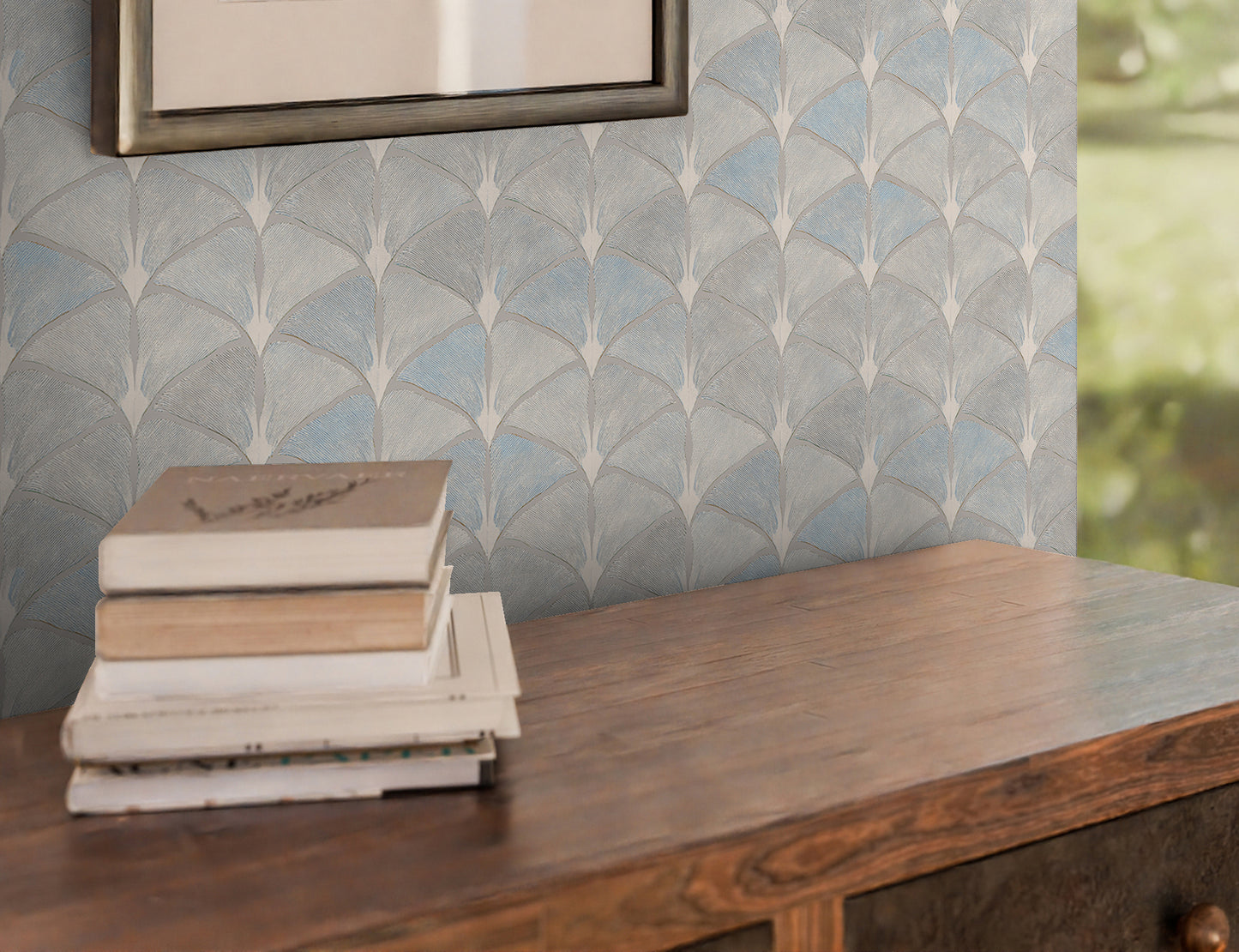 Arts & Crafts Papier peint Aqua Blues