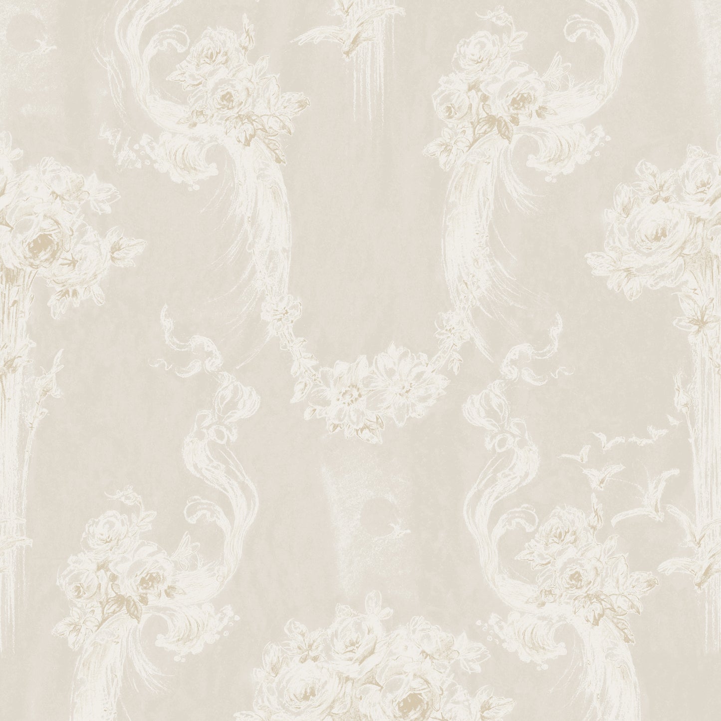 Baroque Chalk on Stone Wallpaper