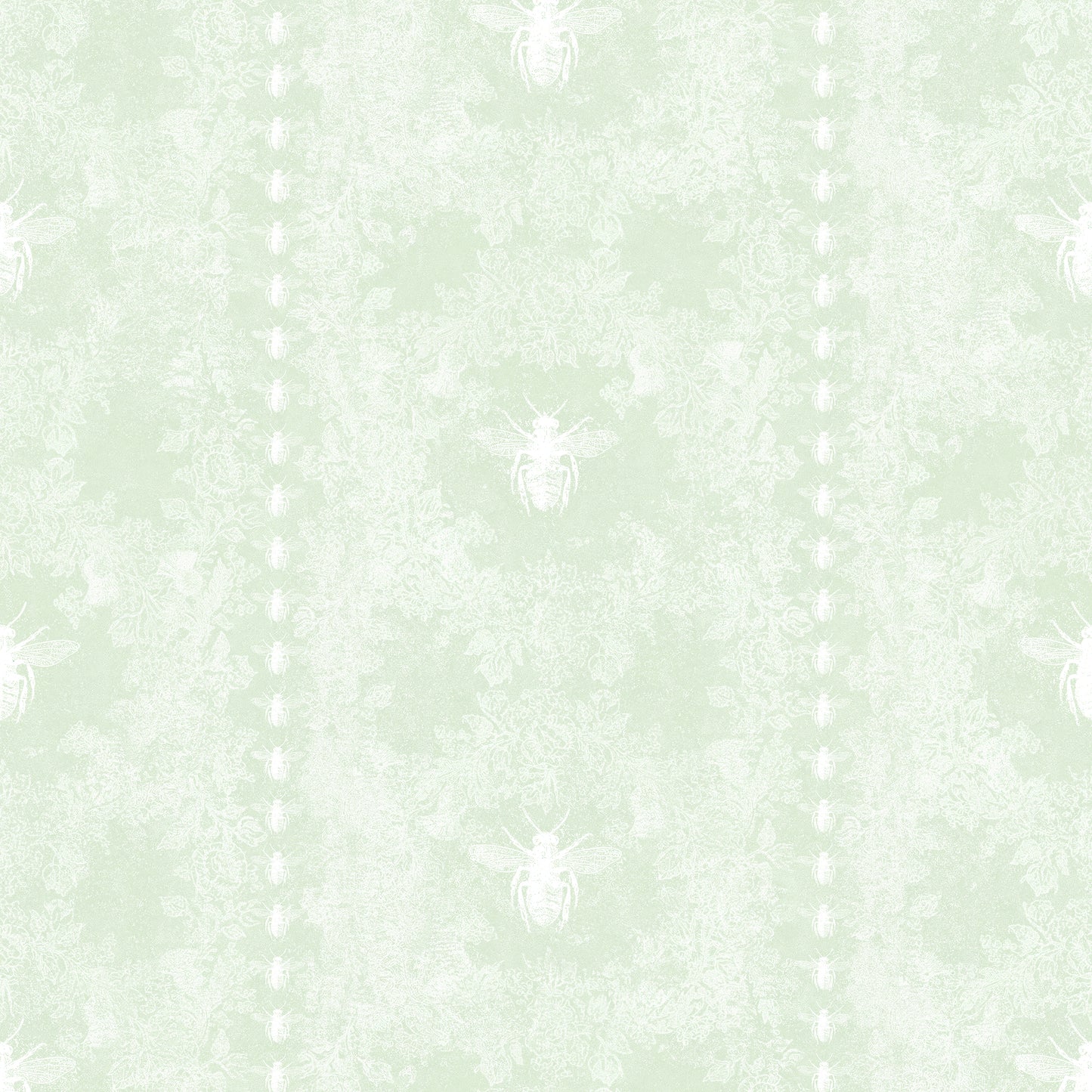 Bee Stripe Mint Wallpaper