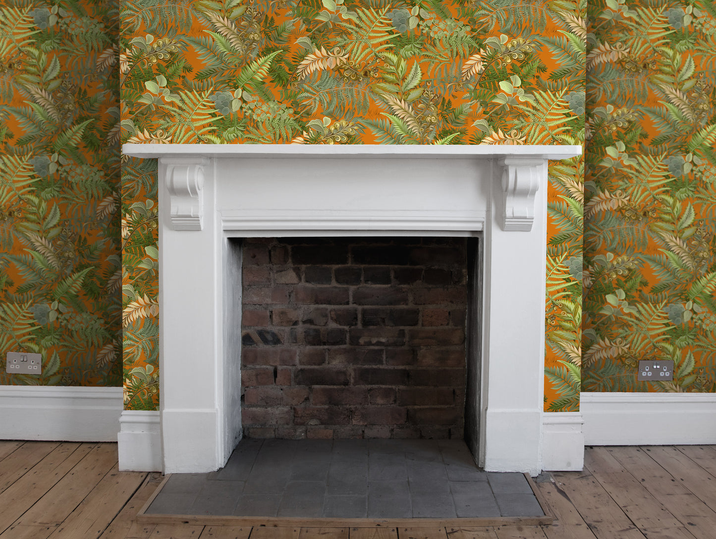 Bracken Orange Dawn Wallpaper