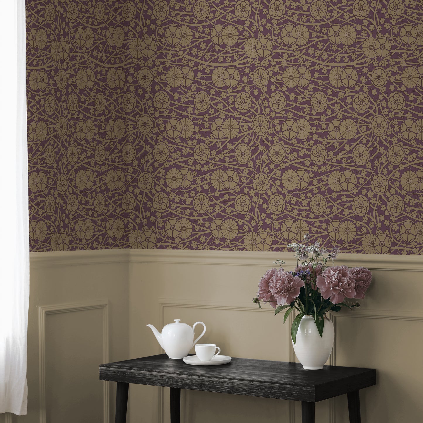 Briar Burgundy Wallpaper