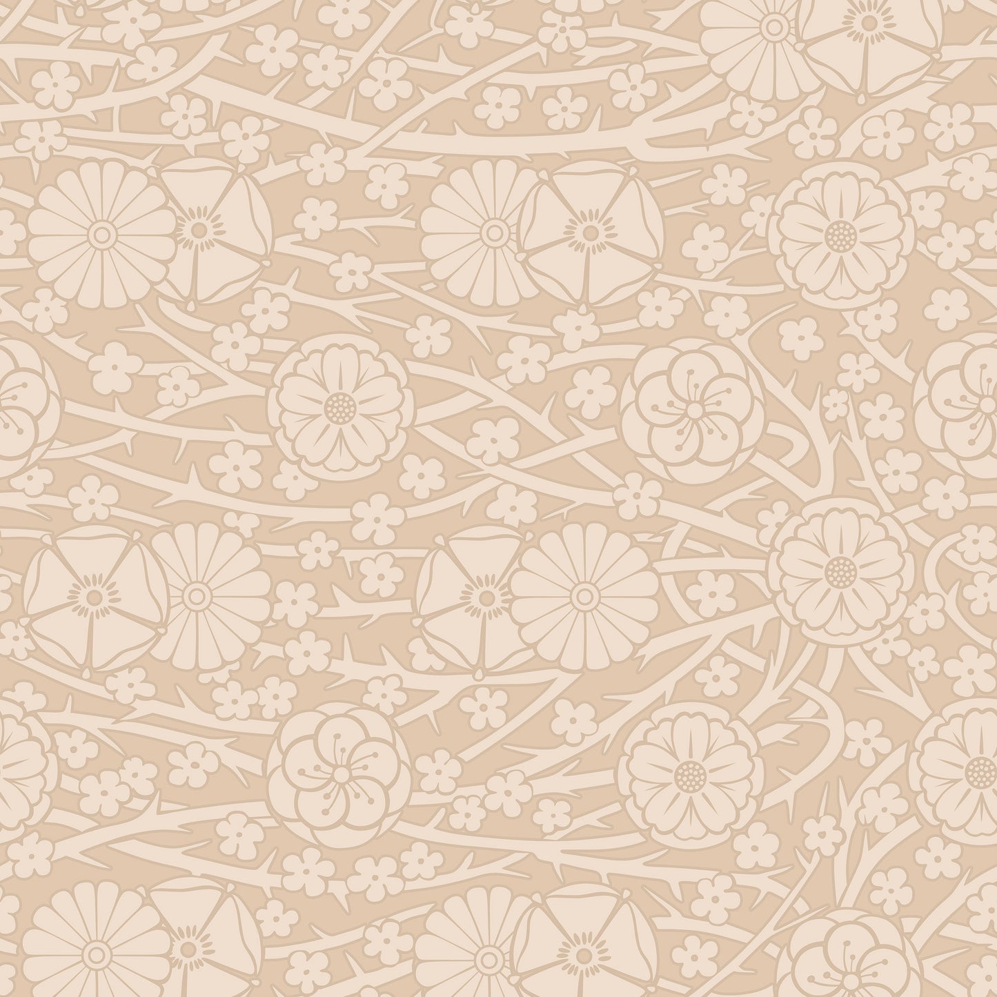 Arts & Crafts Papier peint Aqua Blues