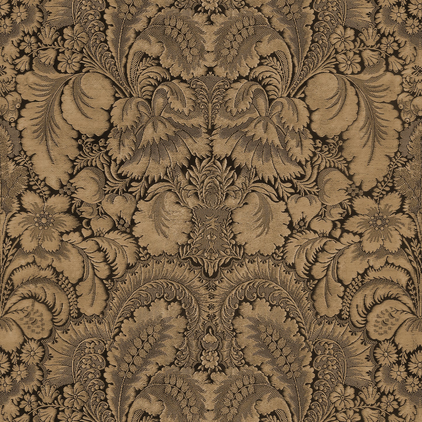 Brocade Caramel Wallpaper