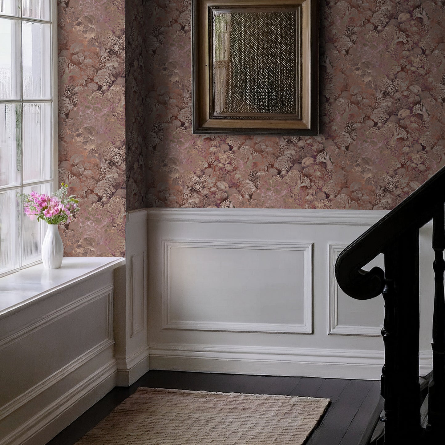 Coralline Browns & Shell Wallpaper