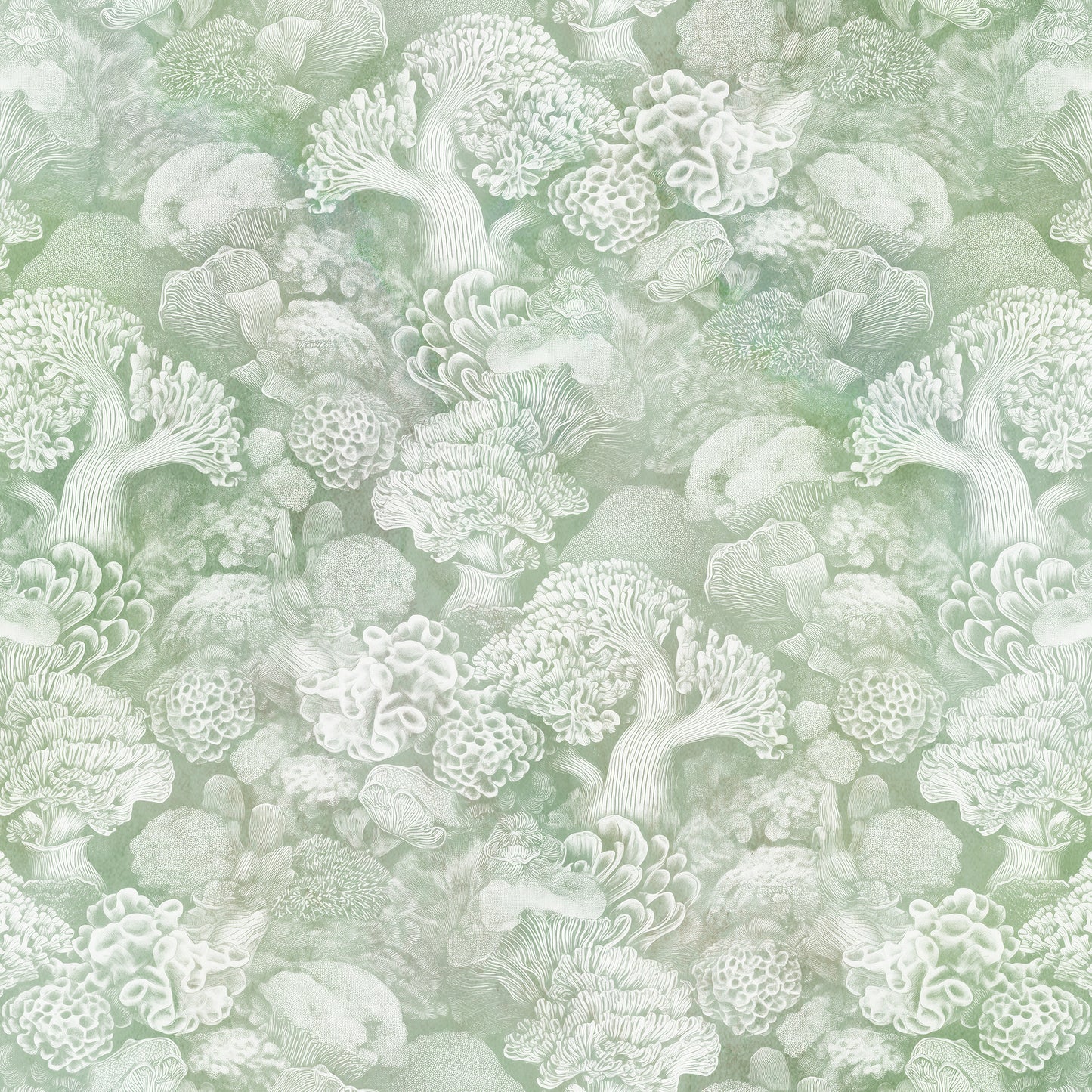 Coralline Soft Sage Wallpaper