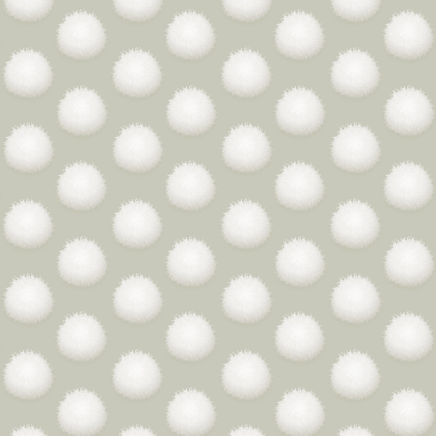 Cottontails Sage Green Wallpaper
