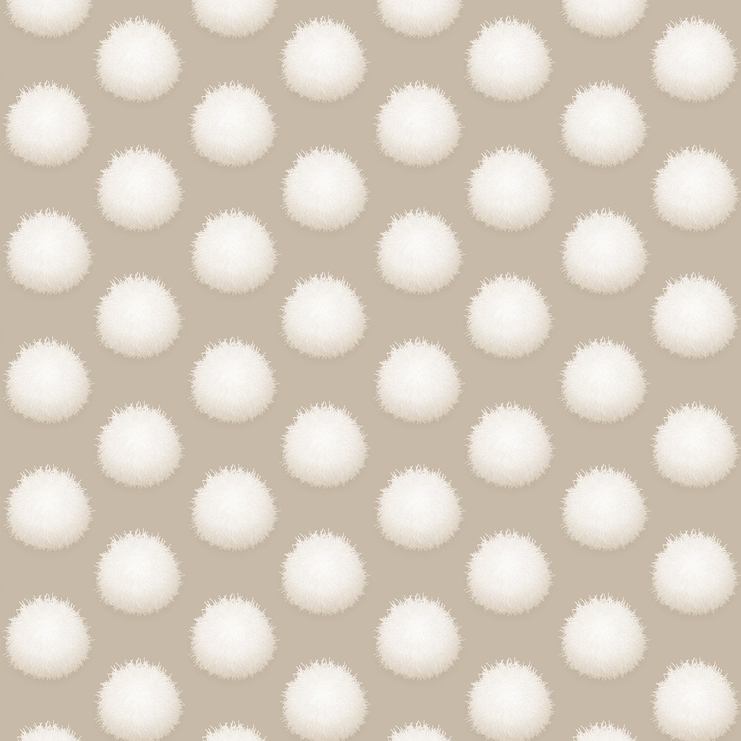 Cottontails Taupe Wallpaper