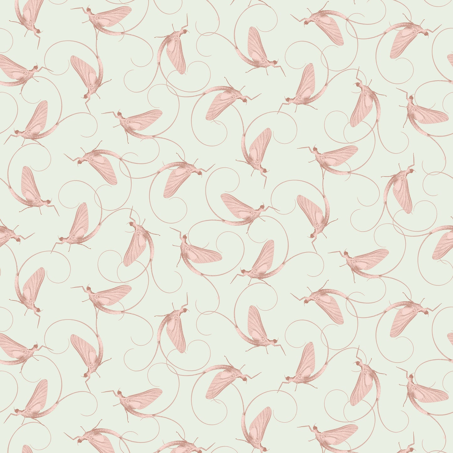 Dance Of The Mayfly Coral on Sage Wallpaper