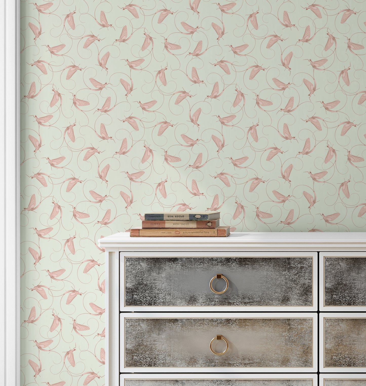 Dance Of The Mayfly Coral on Sage Wallpaper