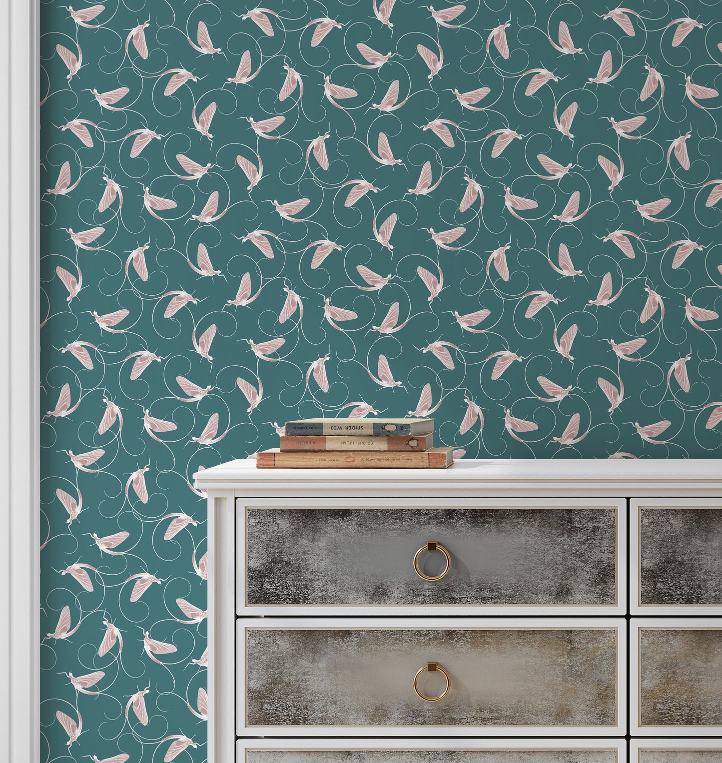 Arts & Crafts Papier peint Aqua Blues