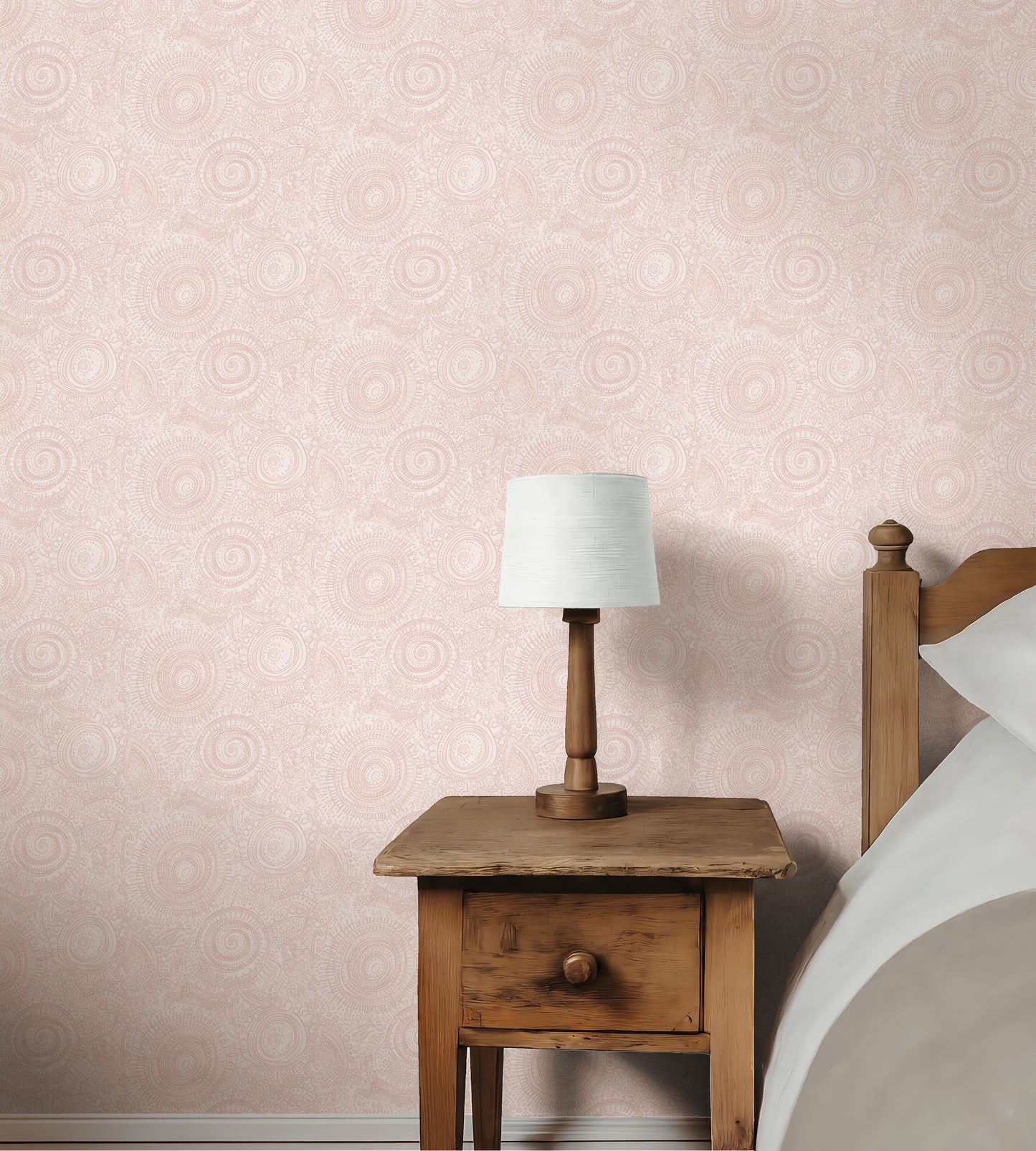 Doodle Shell Pink Wallpaper