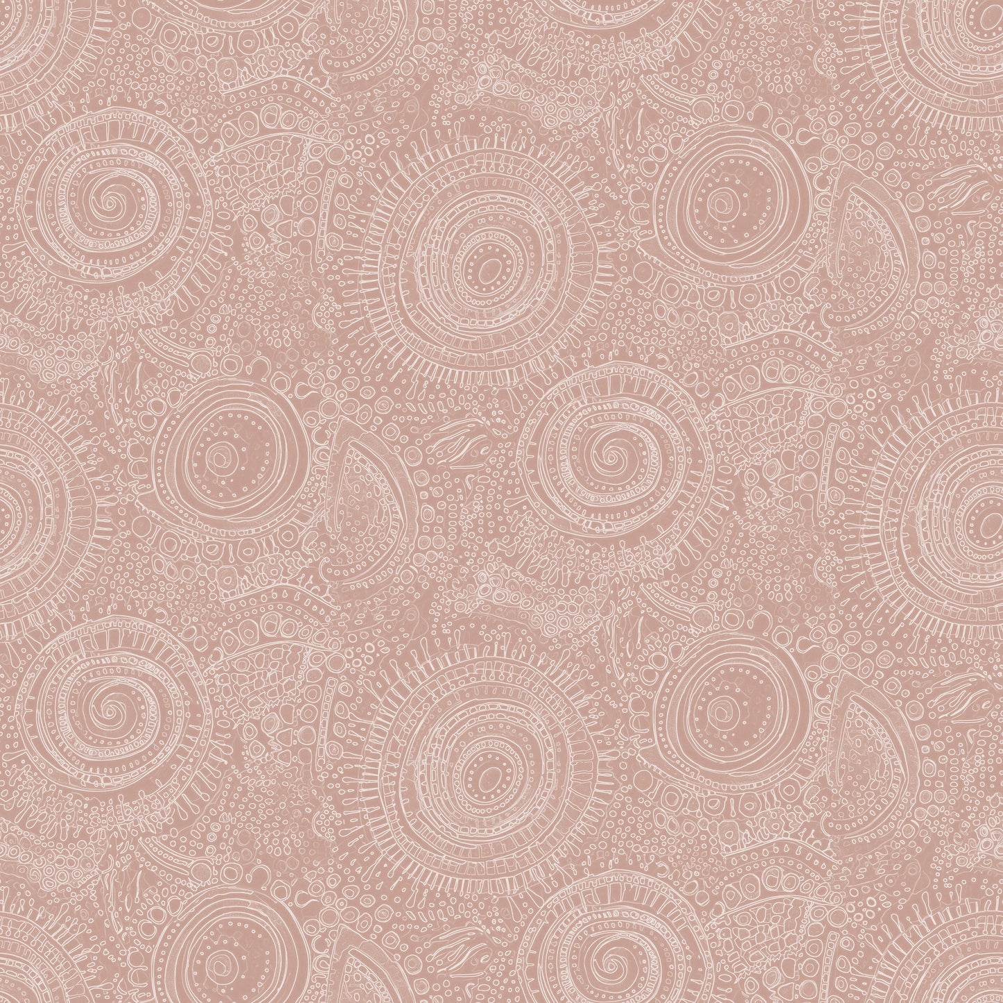 Doodle Terracotta Wallpaper