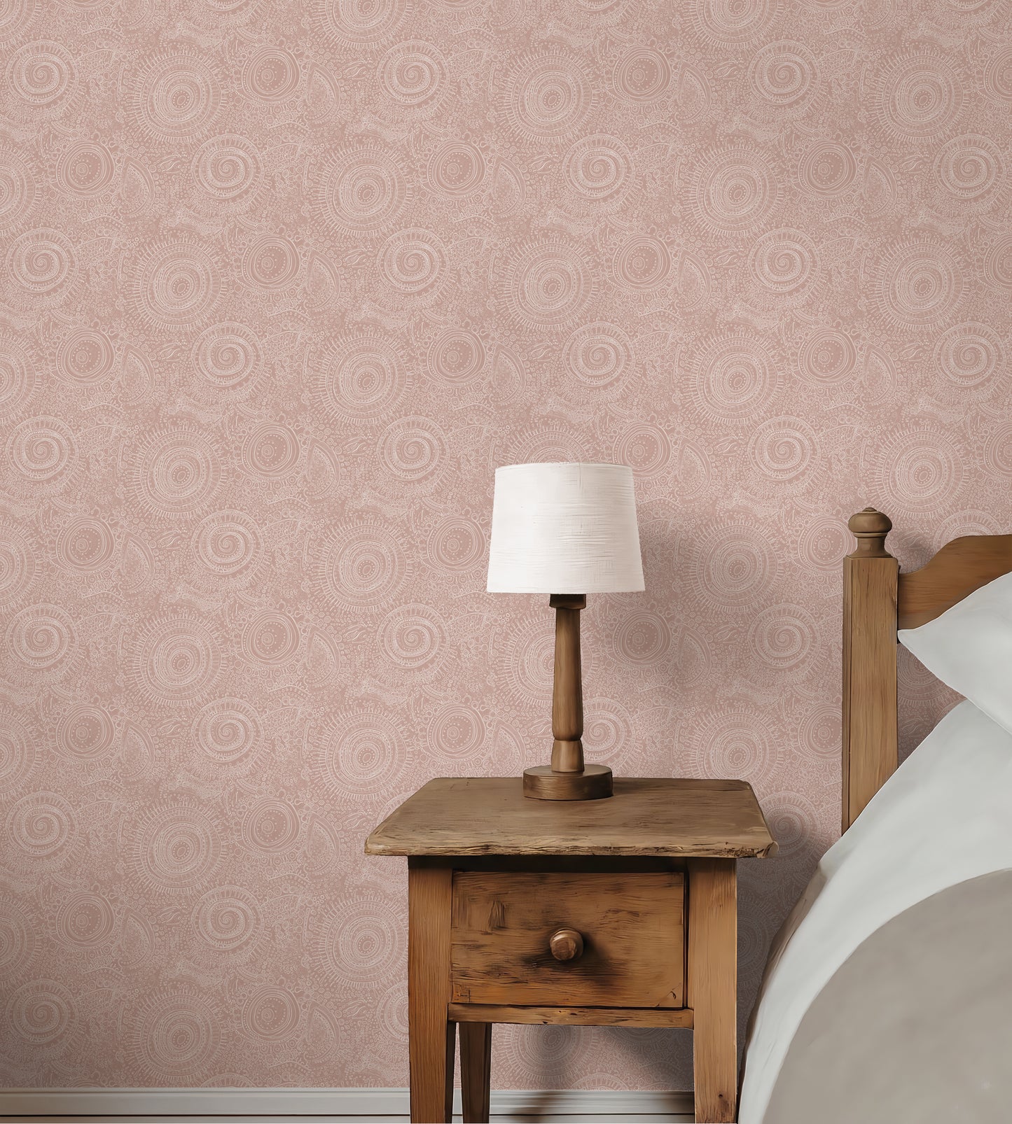 Doodle Terracotta Wallpaper