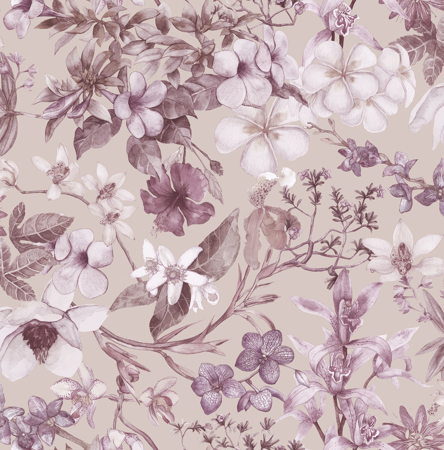 Dulcina Floral Sangria Wallpaper