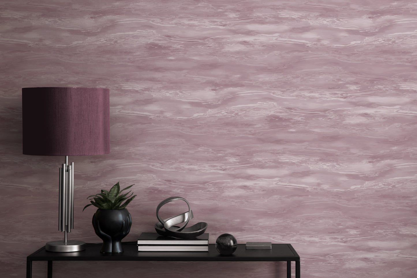 Ebb & Flow Raspberry Ripple Wallpaper