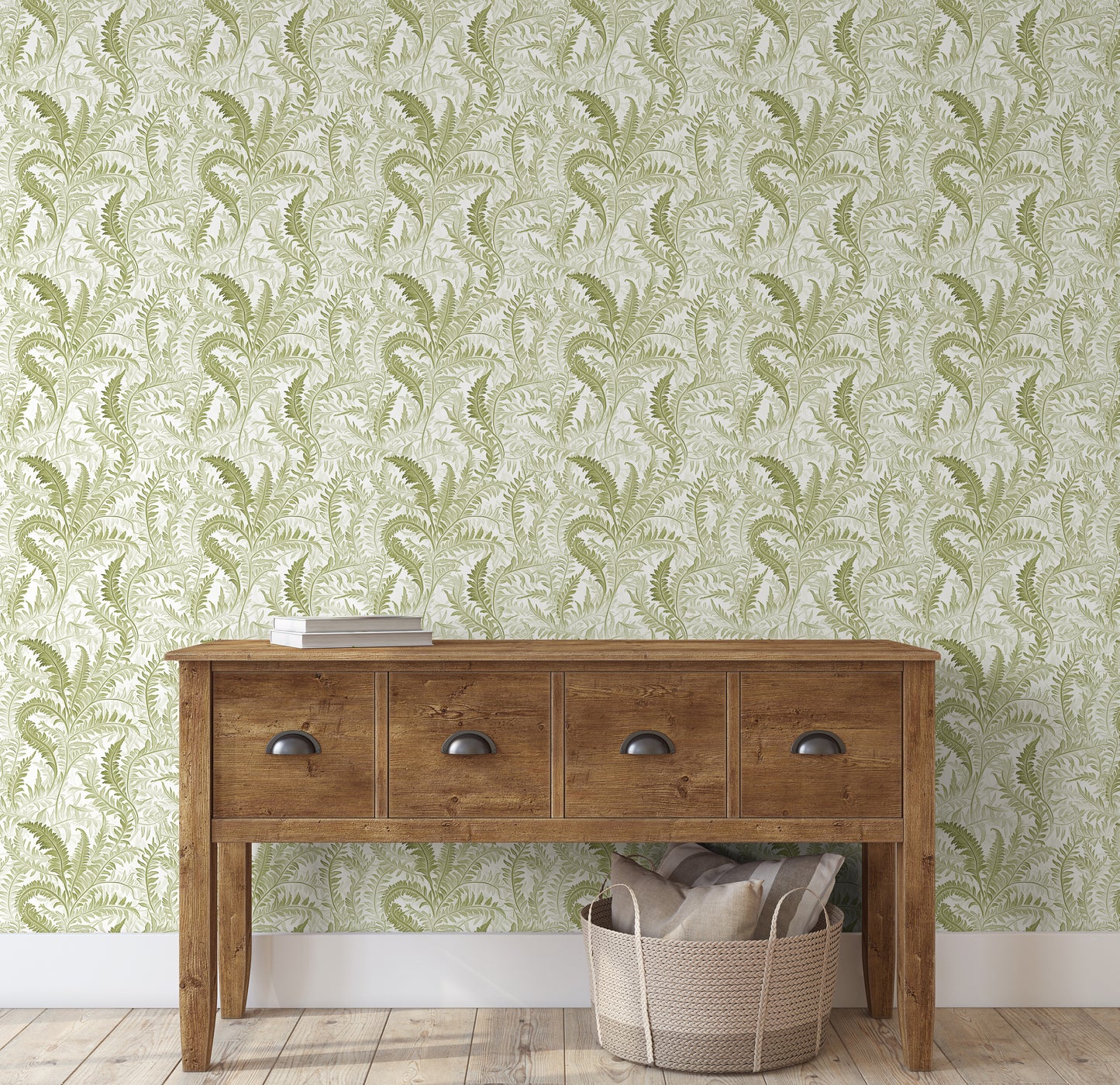 Fernery Fronde Vert Papier Peint