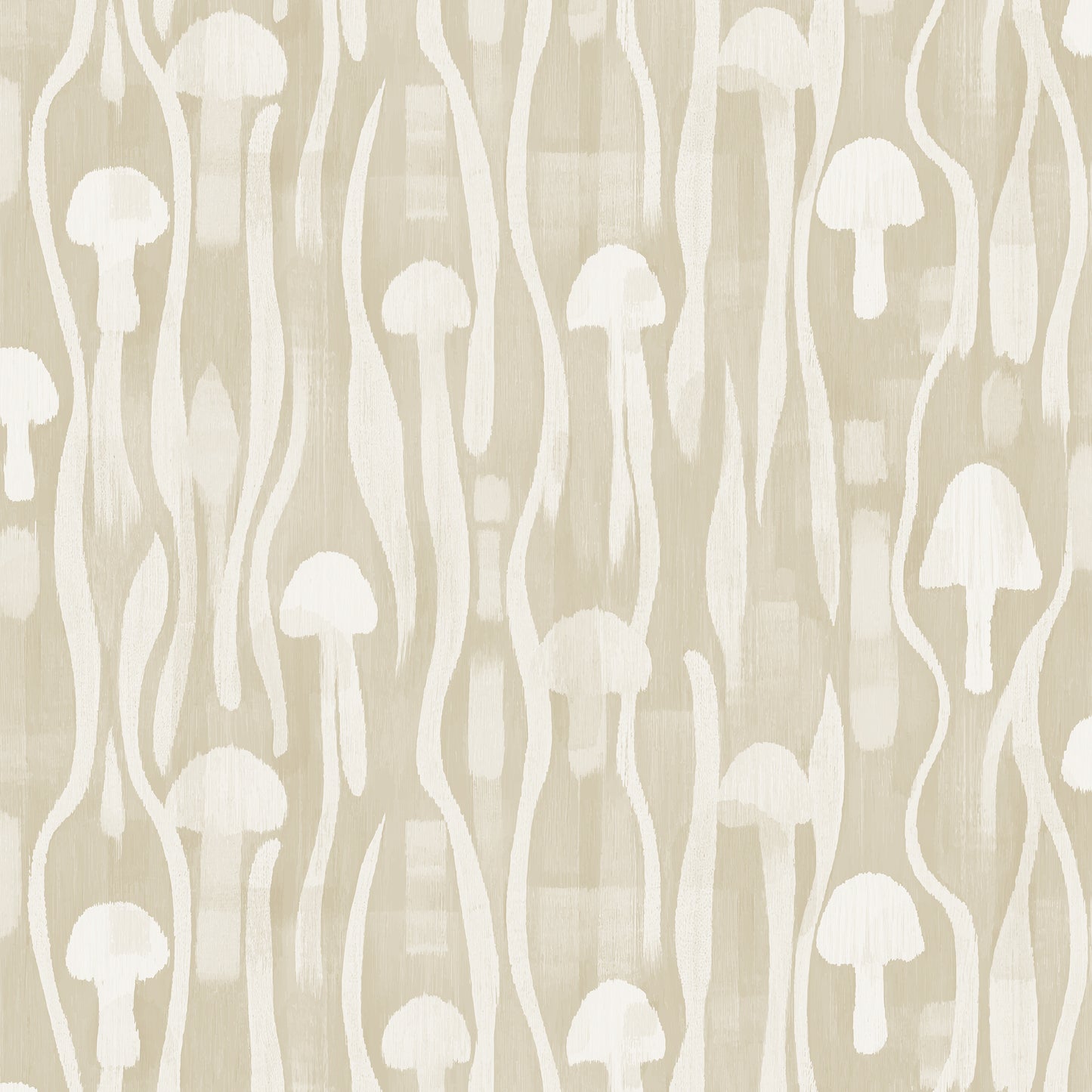 Fungi Forager Pale Hay Wallpaper