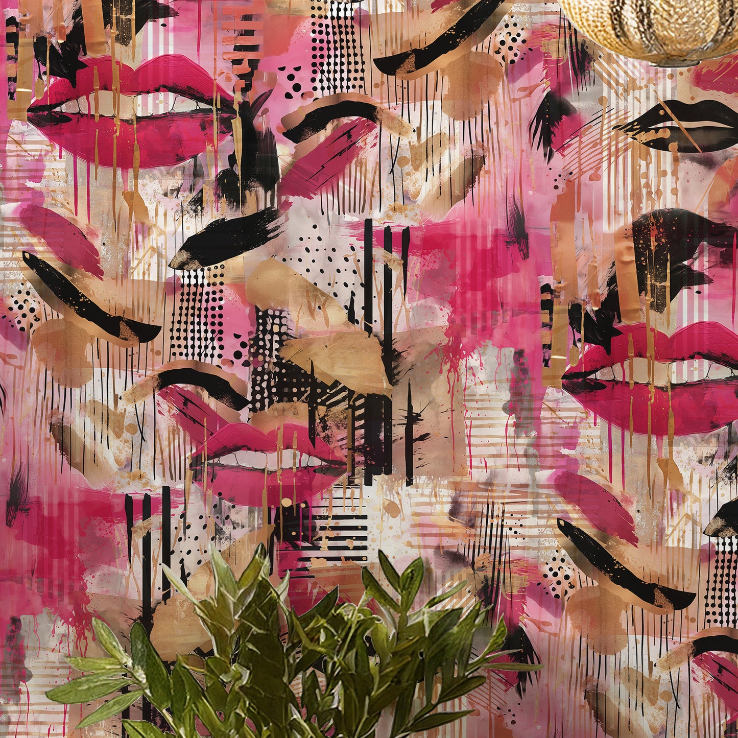 Glamour Sleazy Cerise Wallpaper
