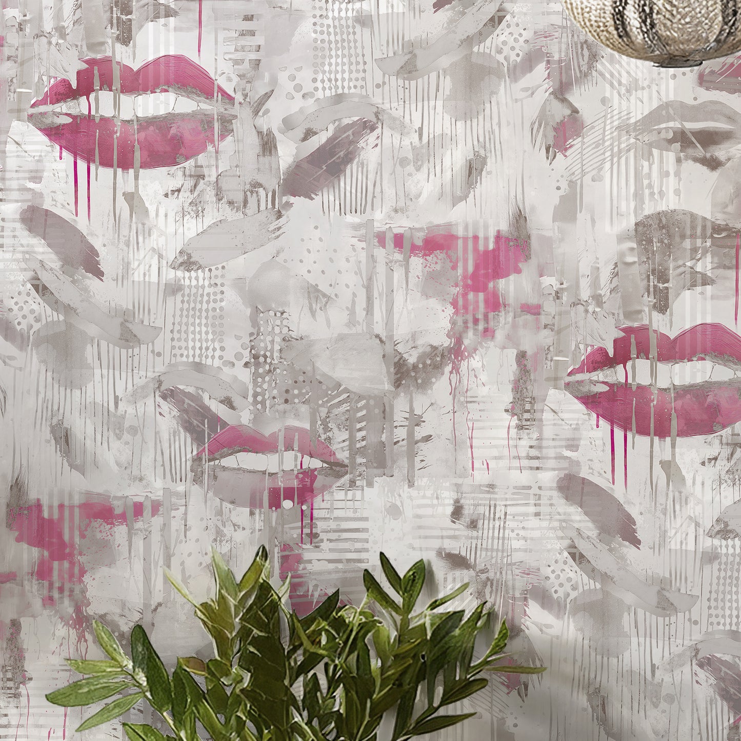 Glamour Tabloid Grey Wallpaper