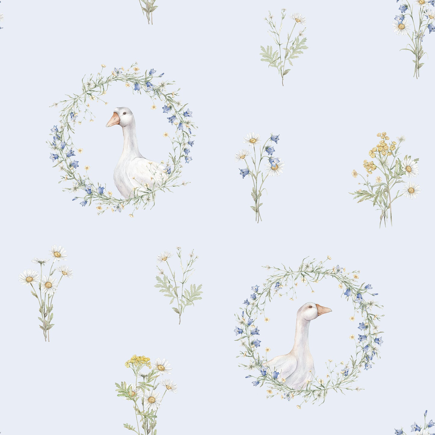Goosey Goosey Baby Blue Wallpaper