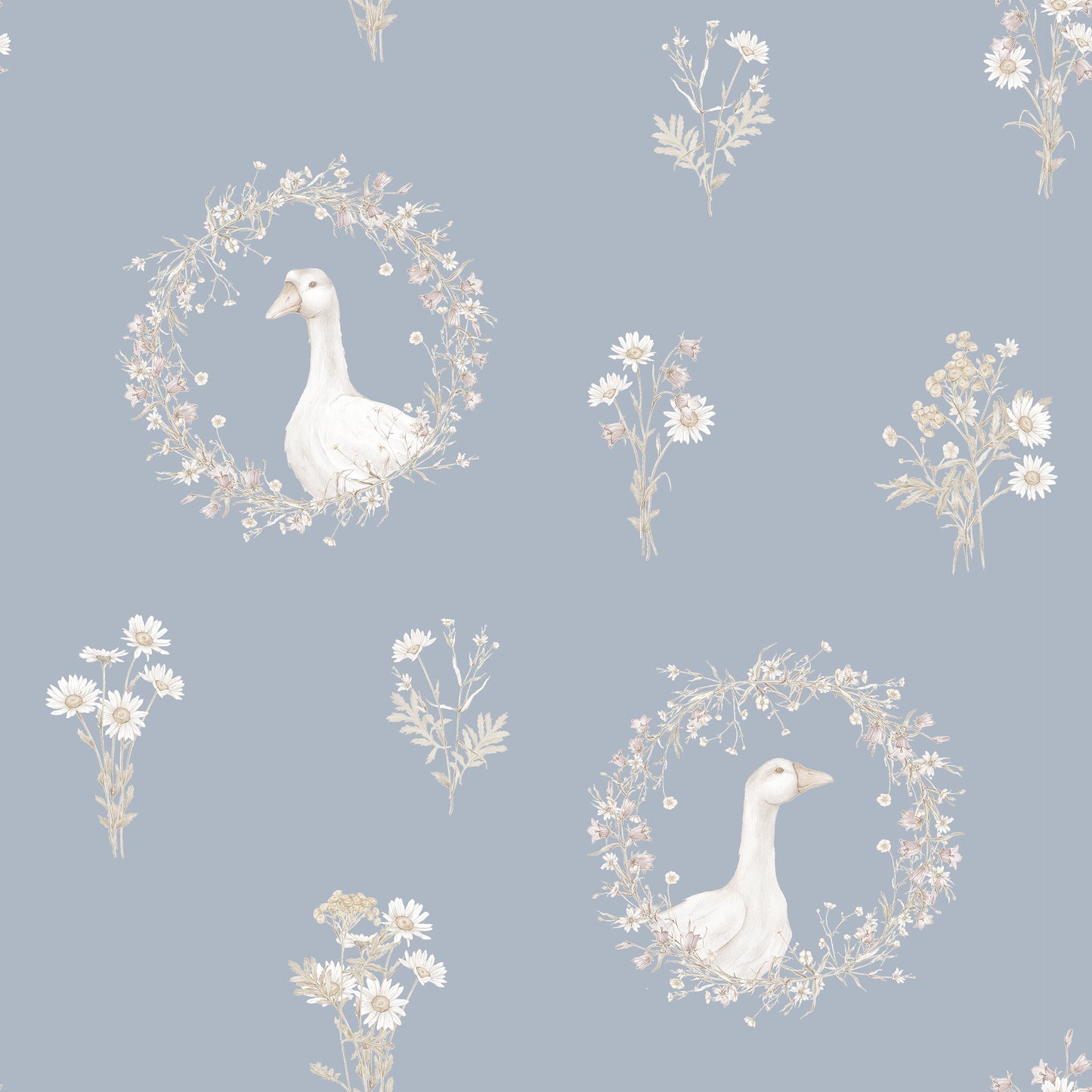 Arts & Crafts Papier peint Aqua Blues