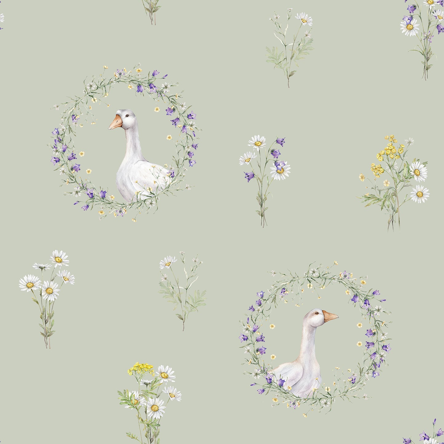 Arts & Crafts Papier peint Aqua Blues