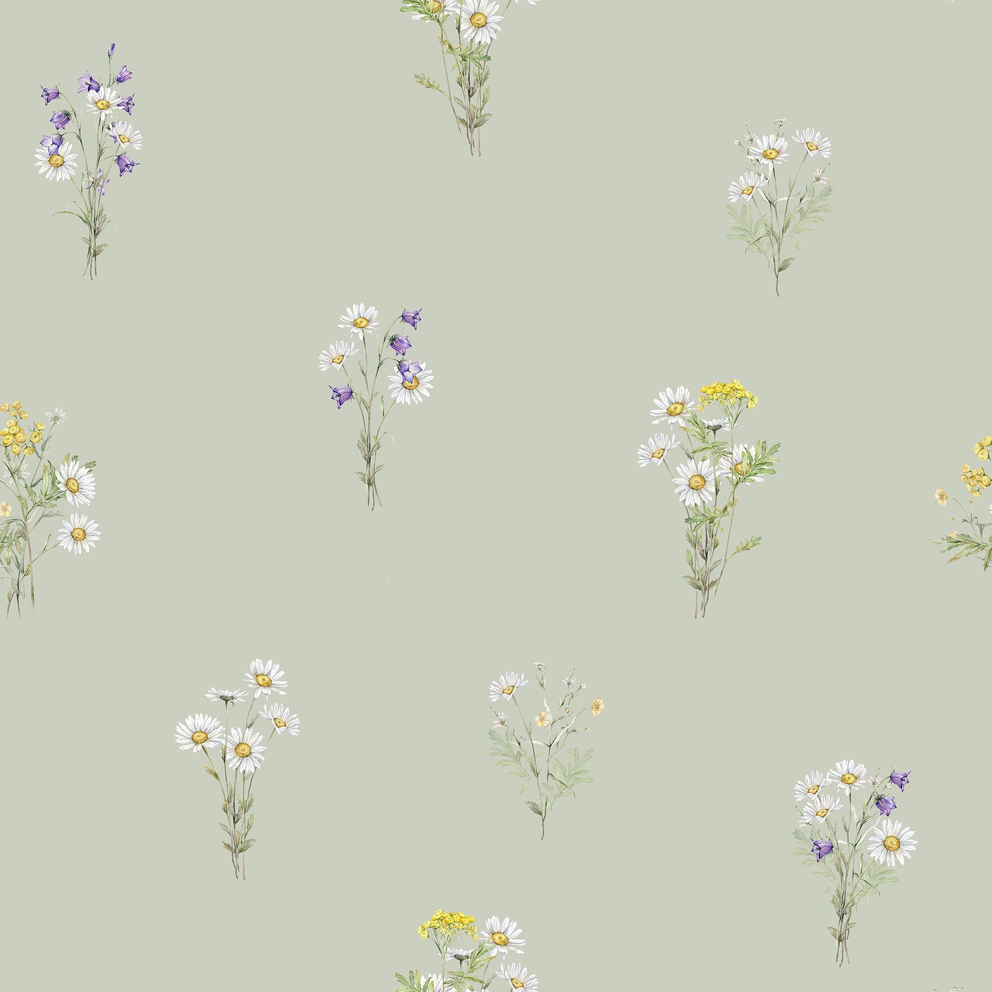 Arts & Crafts Papier peint Aqua Blues