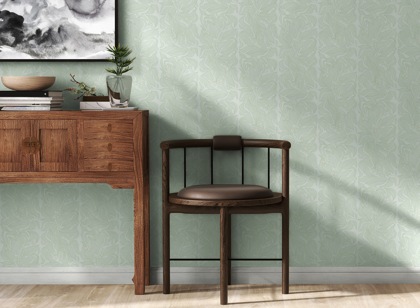 Arts & Crafts Papier peint Aqua Blues