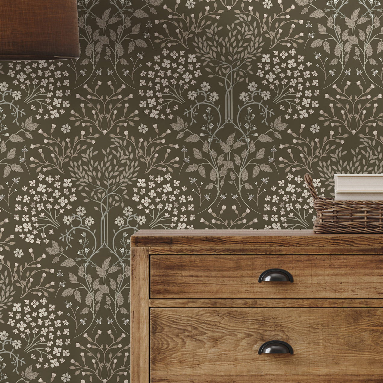 Kelmscott Dark Oak Wallpaper