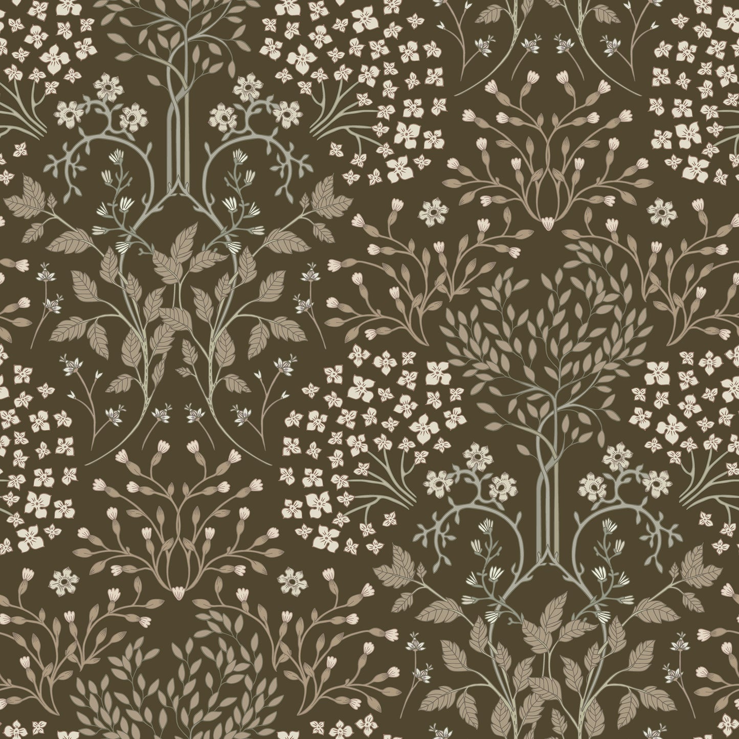 Kelmscott Dark Oak Wallpaper