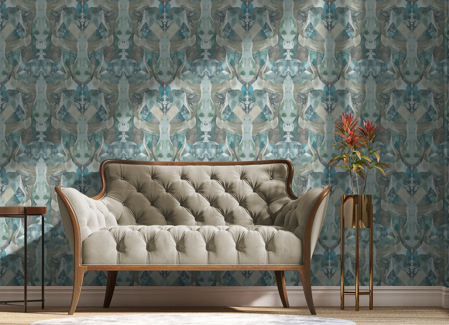 Little Bighorn Turquoise Wallpaper