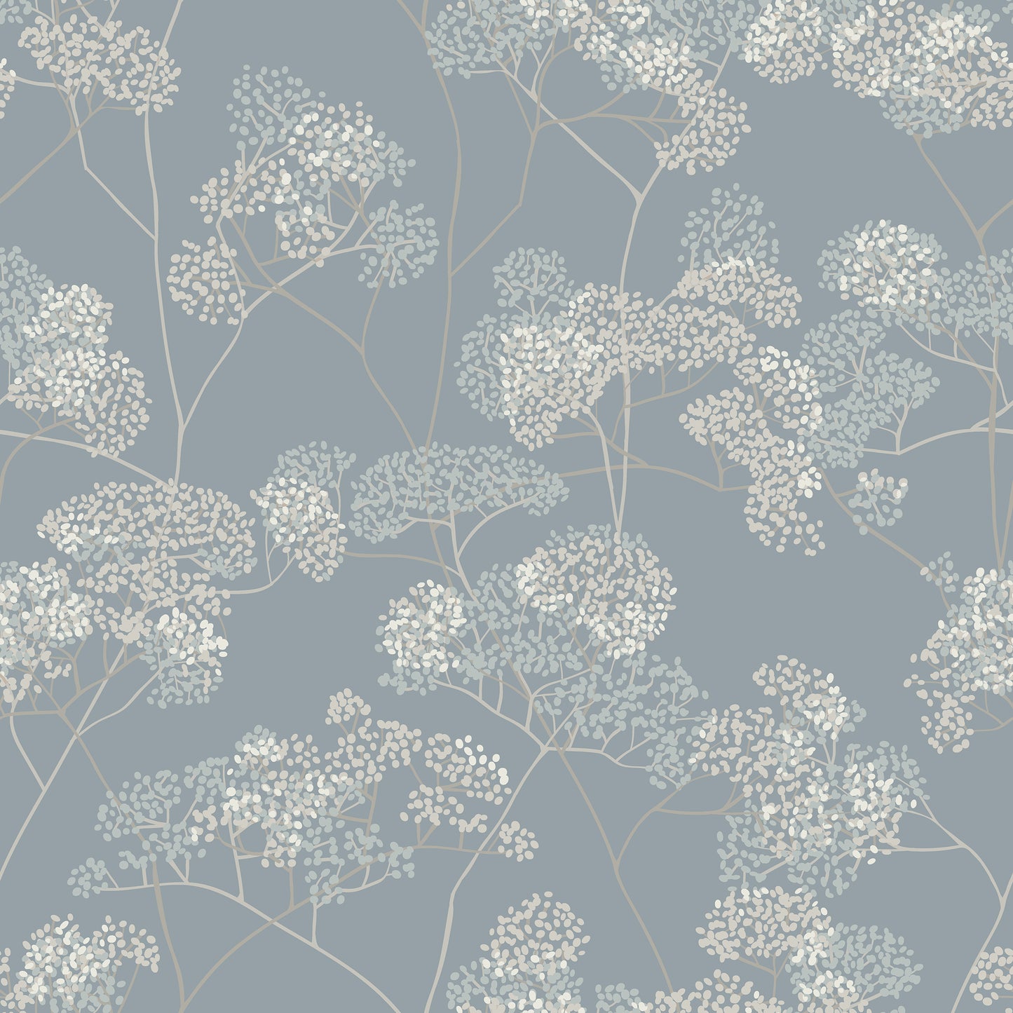 Arts & Crafts Papier peint Aqua Blues
