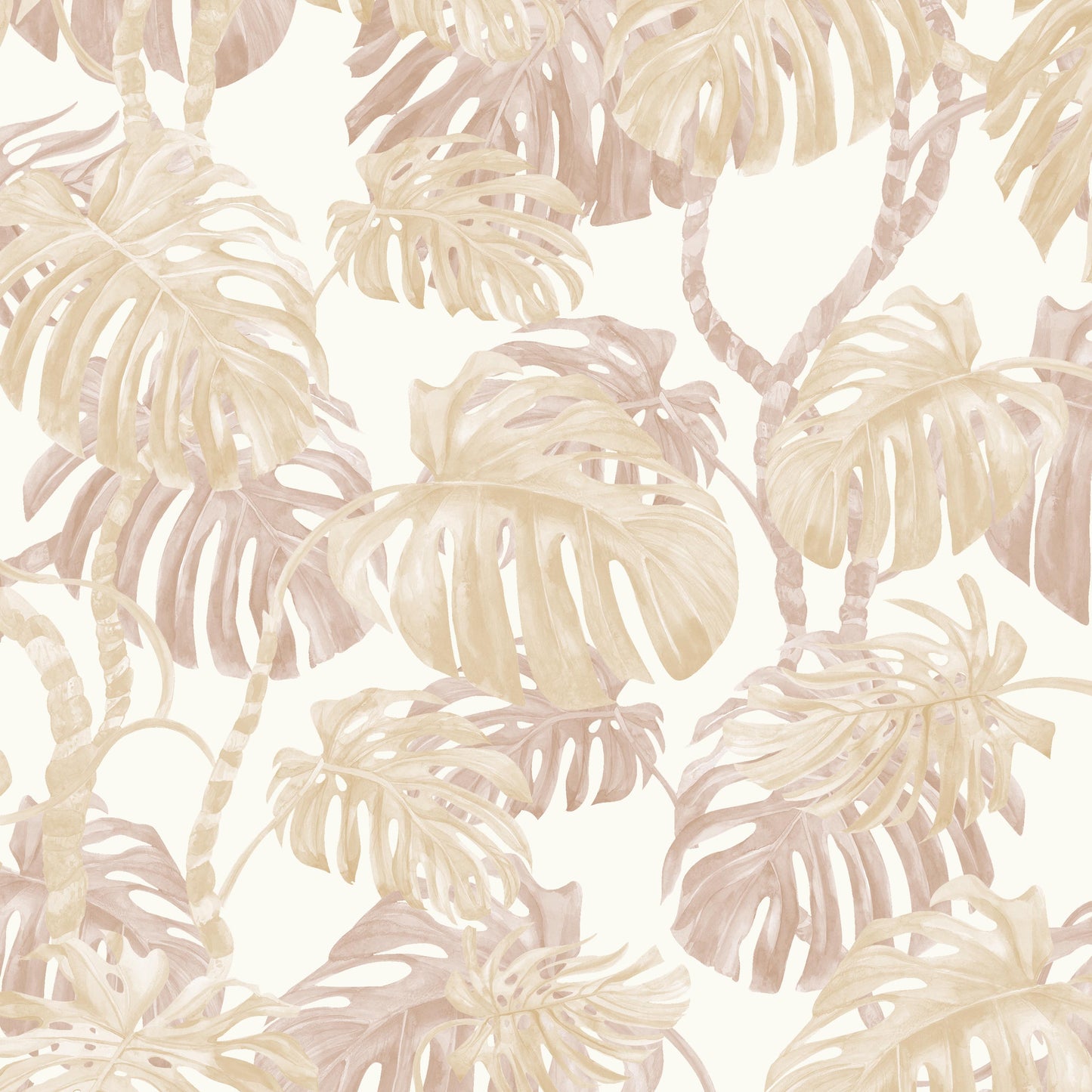 Monstera Muted Pink Wallpaper