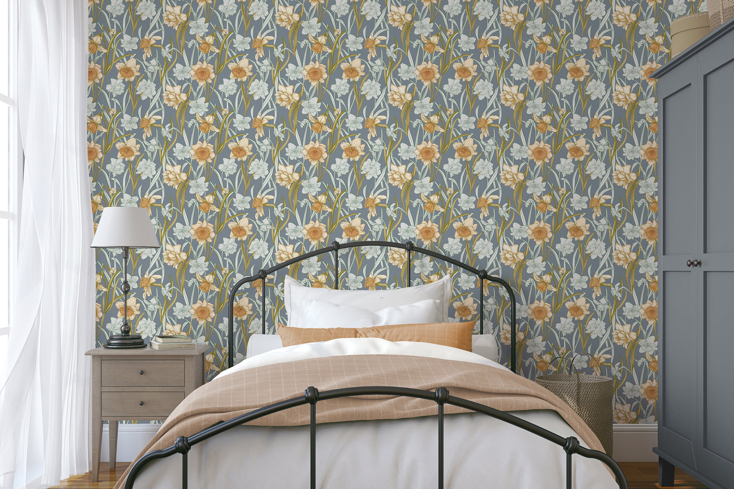 Arts & Crafts Papier peint Aqua Blues