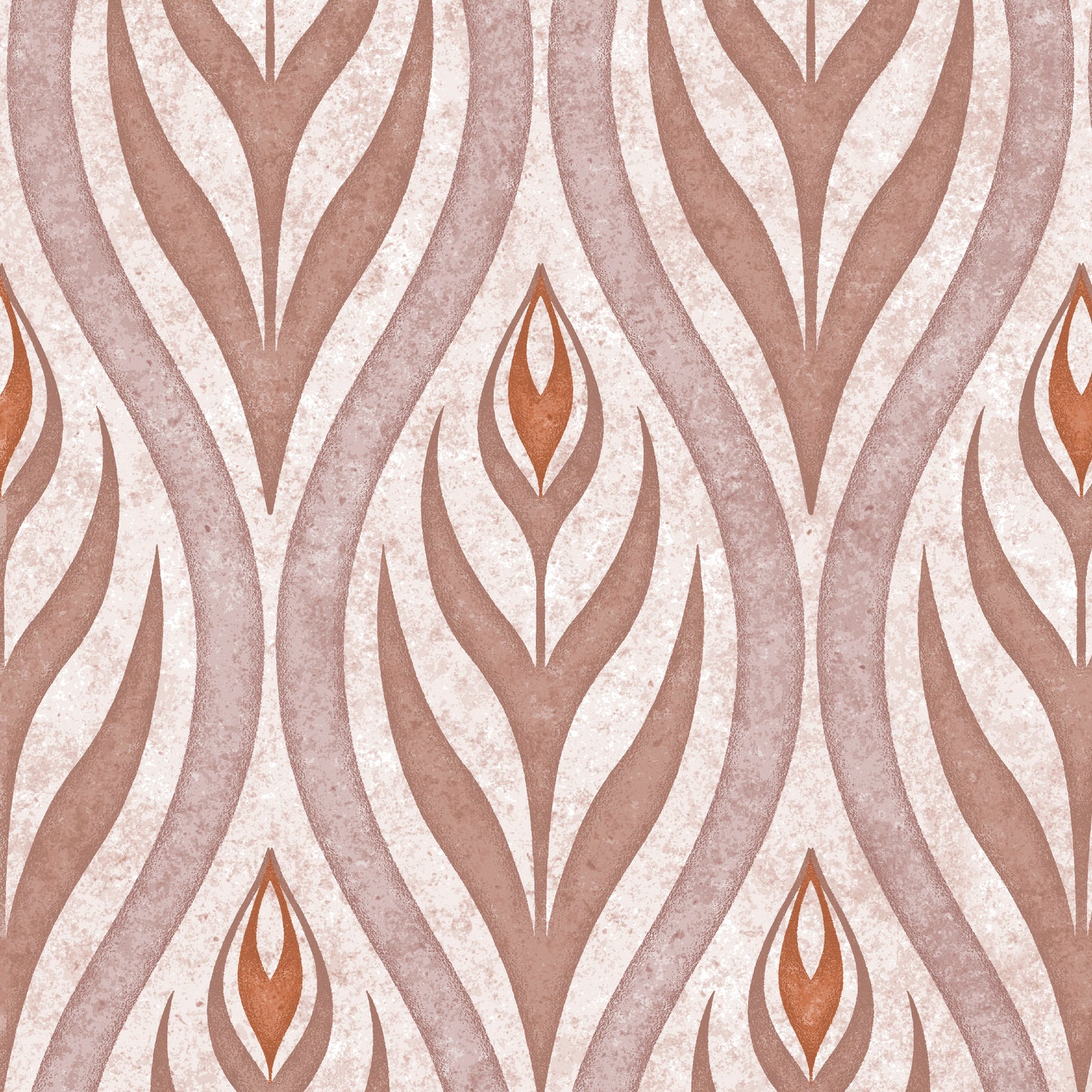 Ottoman Terracotta Pink Wallpaper