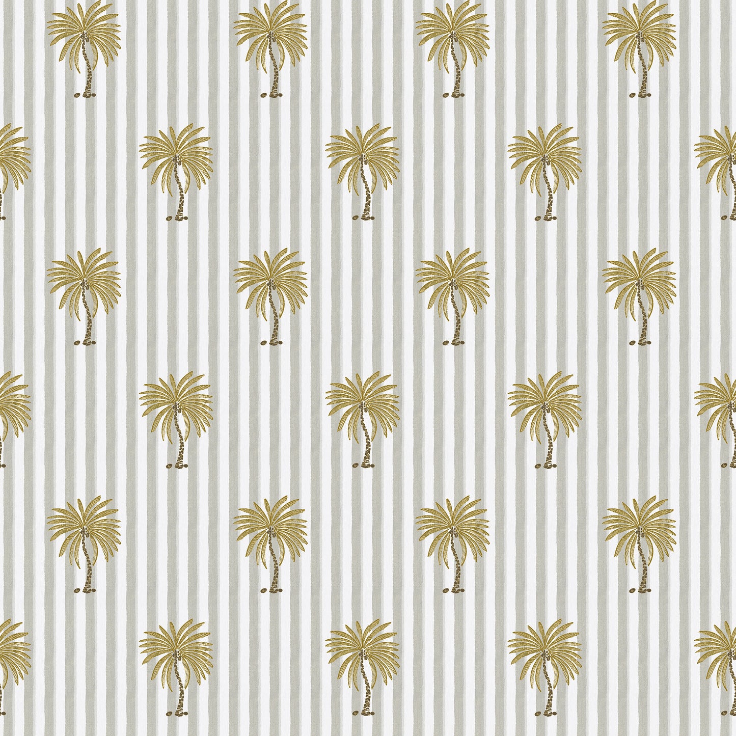 Palm Stripe Soft Ochre Wallpaper