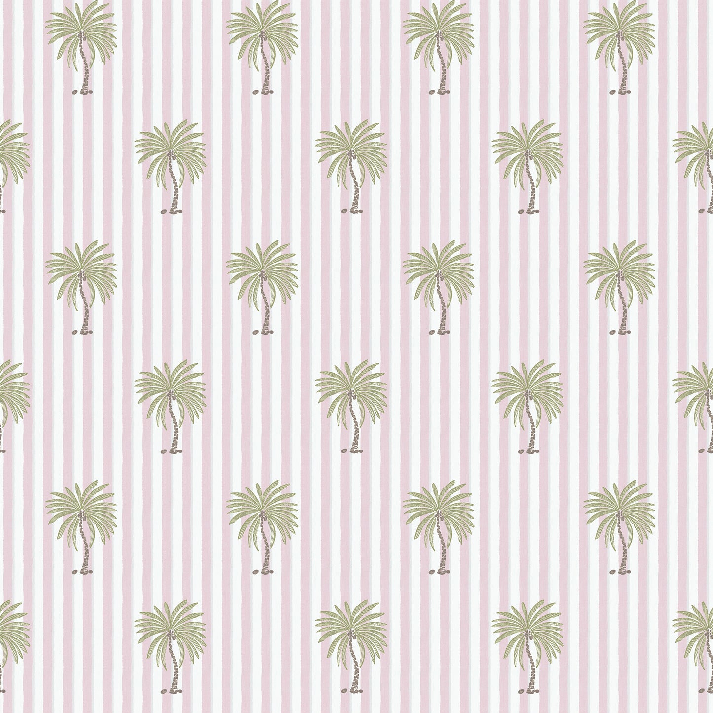 Palm Stripe Candy Pink Wallpaper