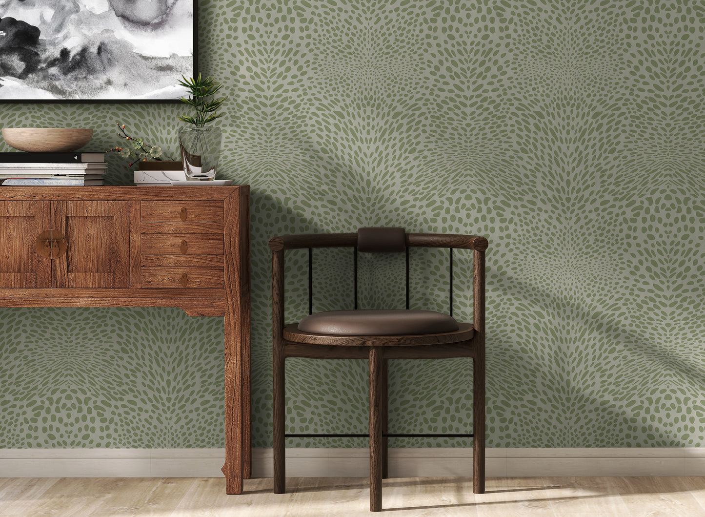 Panthera Mossy Green Wallpaper