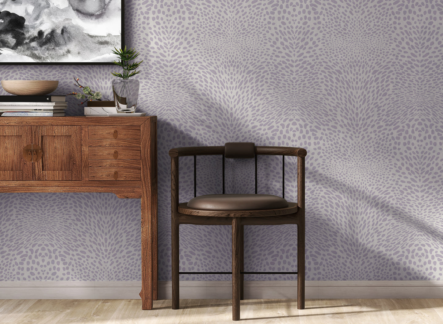 Panthera Muted Lavender Wallpaper