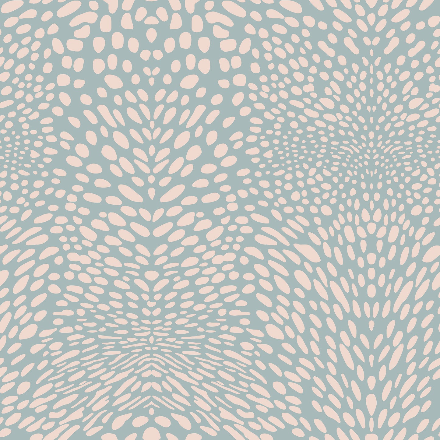 Panthera Shell on Teal Blue Wallpaper