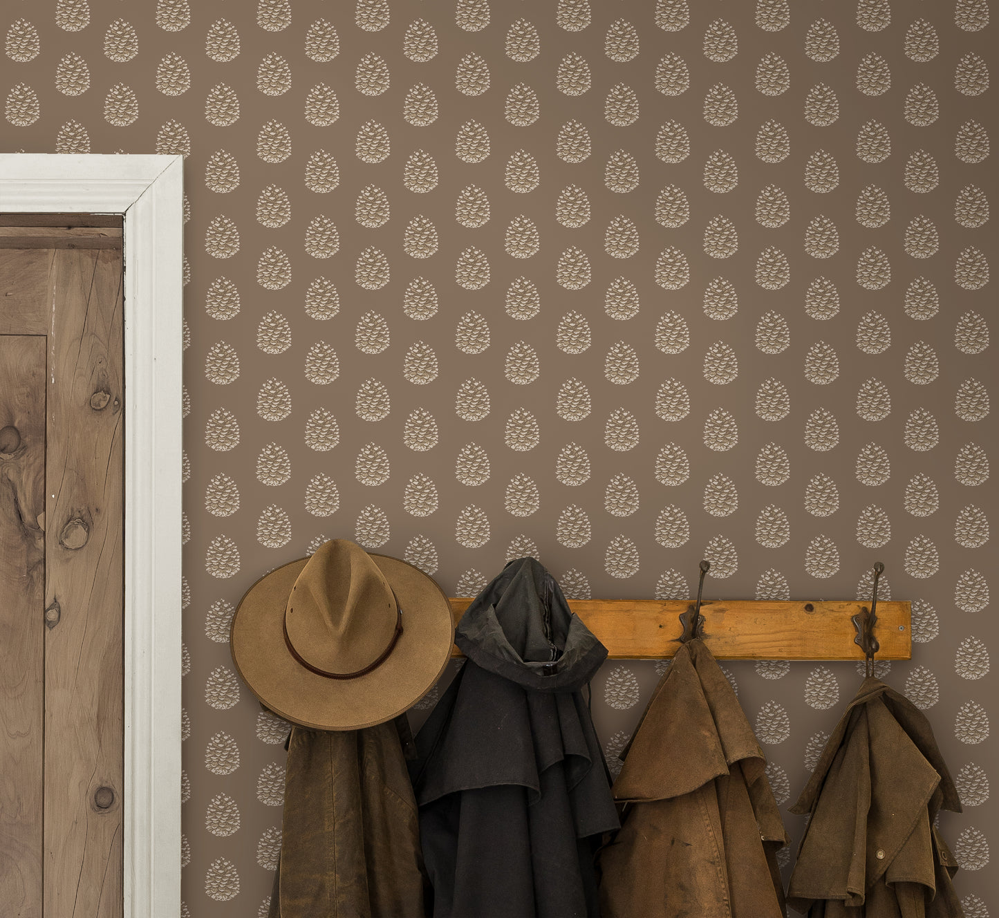 Pine Cones Chocolate Wallpaper