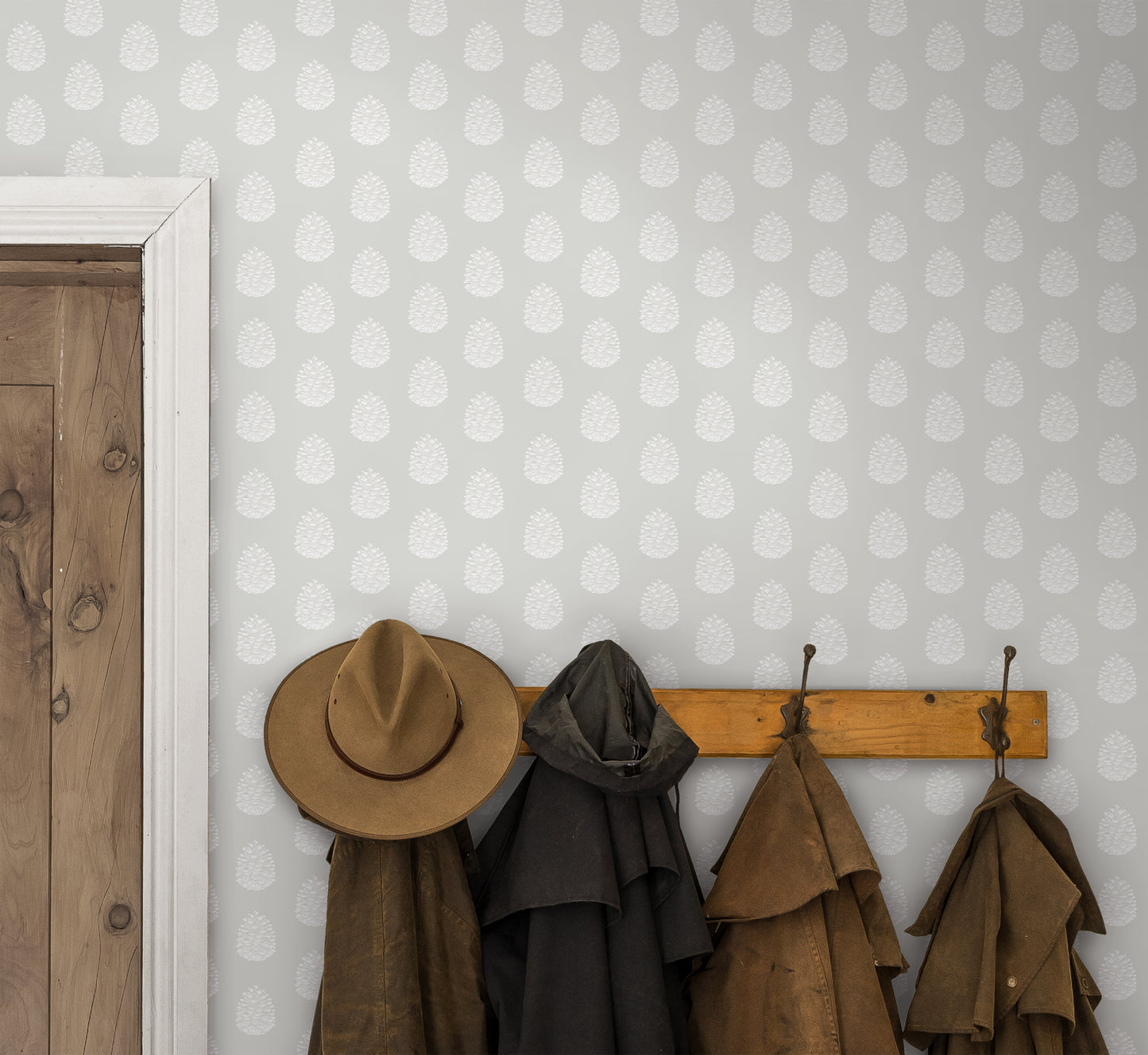 Pine Cones Limestone Wallpaper