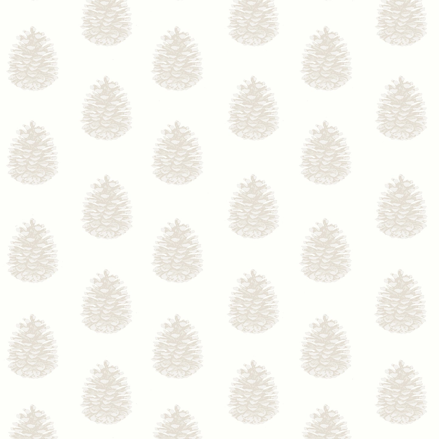 Pine Cones Oatmeal Wallpaper