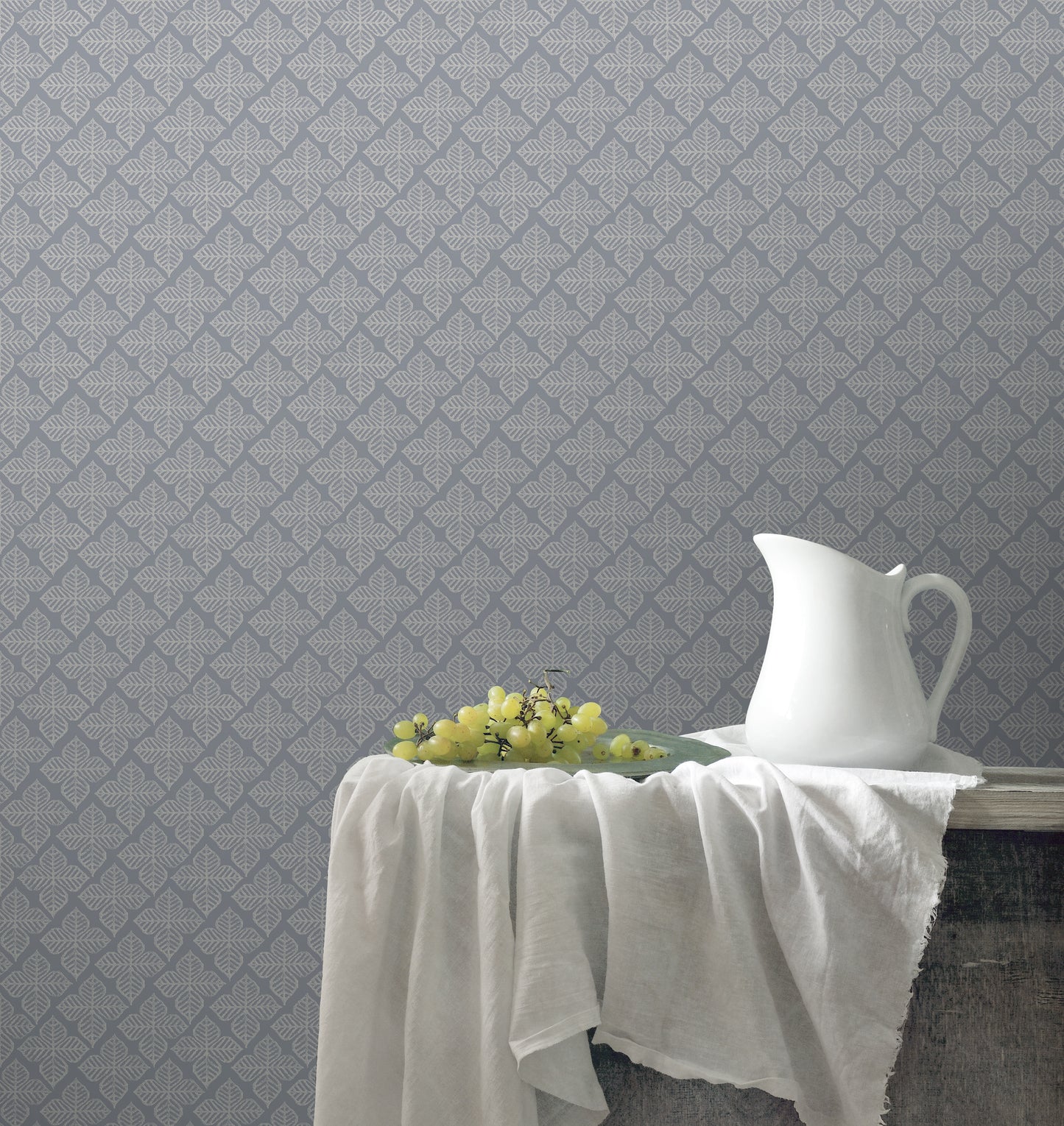 Quattro Slate Blue Wallpaper